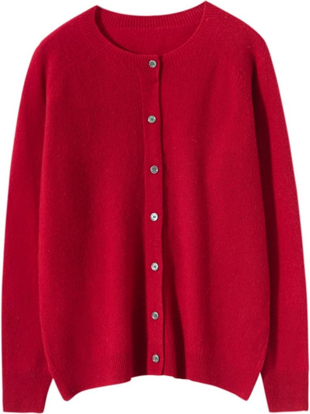 Cozy Lightweight 100% Merino Wool Crew Neck Cardigan for Women - Perfect